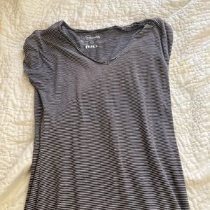 Maxi 100 percent organic cotton striped dress- small